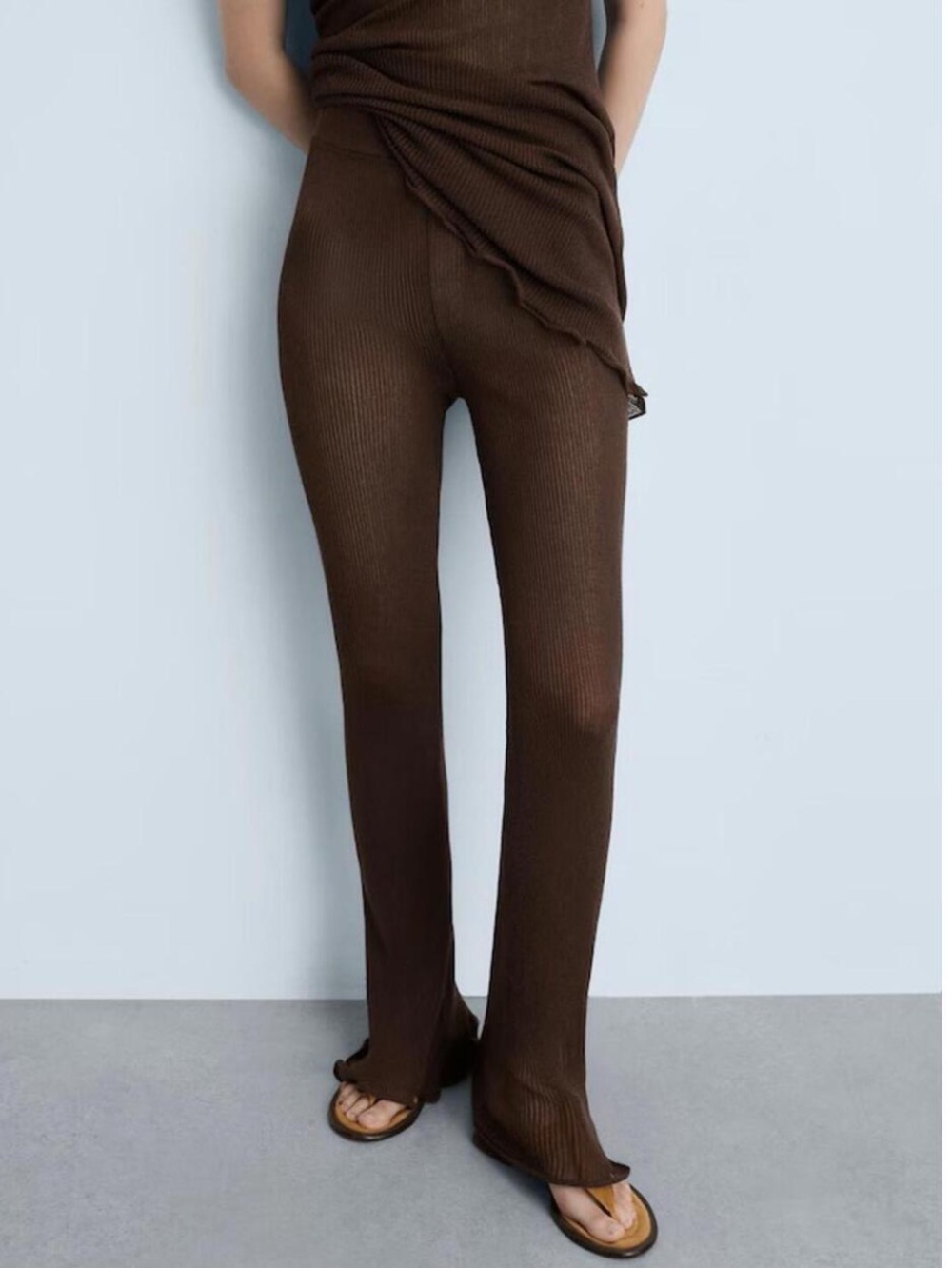 🐶MANGO🐶ESPRESSO SHEER VACATION PANTS🐶